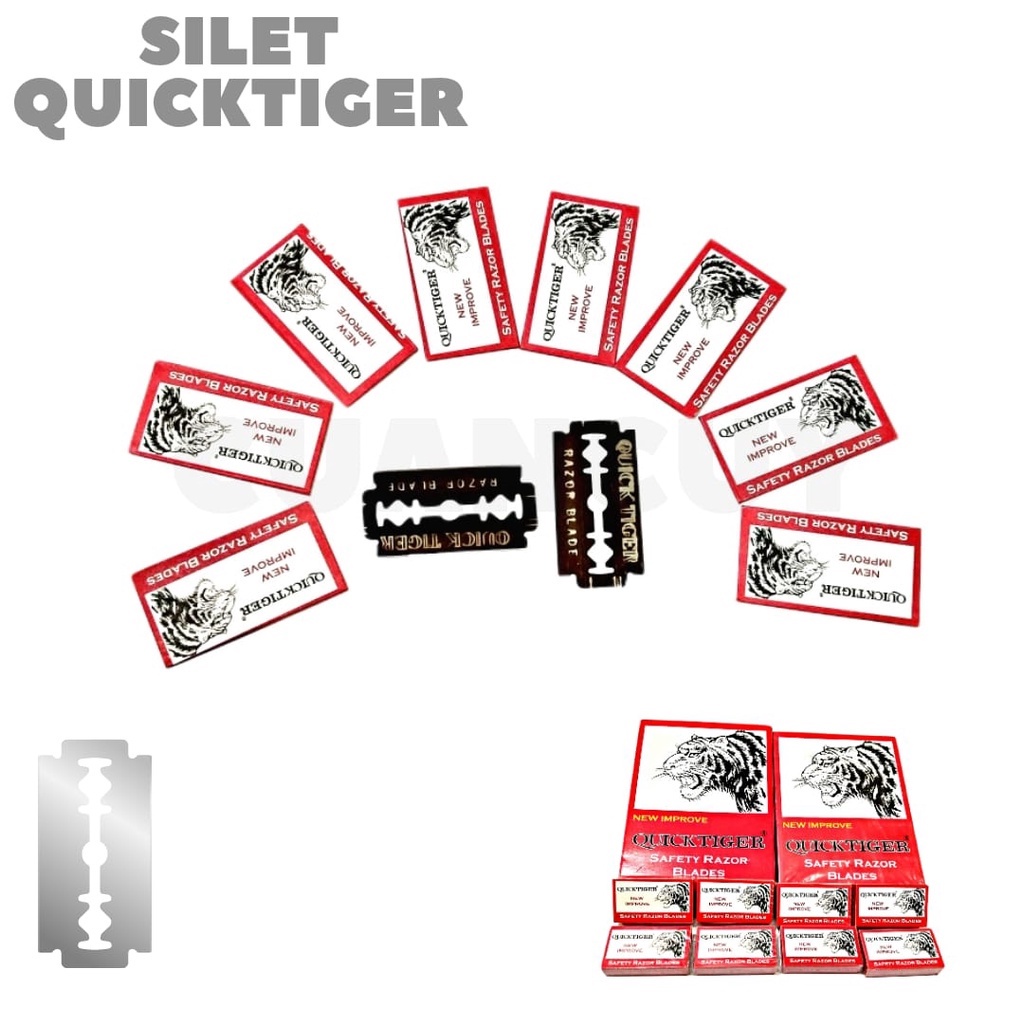 SILET QUICKTIGER PER KOTAK ISI 10 PCS / Silet Cukur Quick Tiger Perpack isi (10pcs) / SILET QUICK isi PER KOTAK 10 PCS