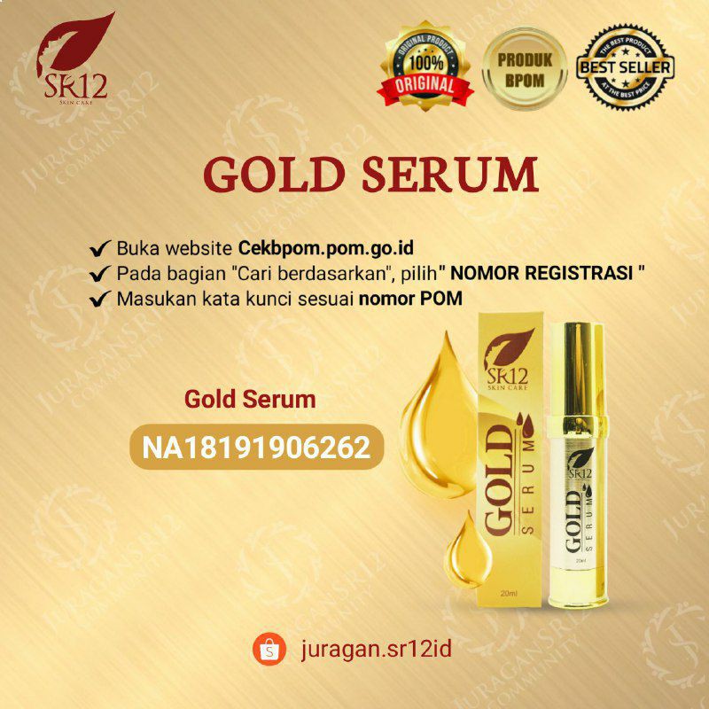 SR12 GOLD SERUM / SERUM ANTIAGING KULIT KENCANG CERAH &amp; GLOWING BPOM