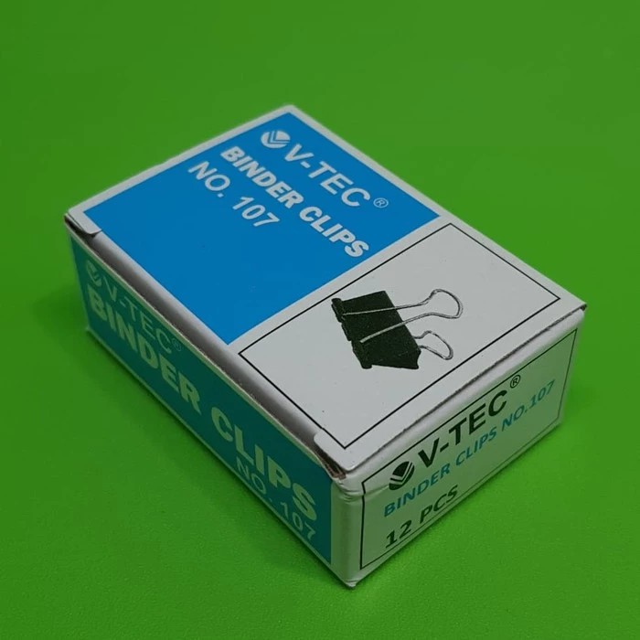 

Vtec - Binder Klip 107 - Penjepit Jepitan Kertas Hitam 107