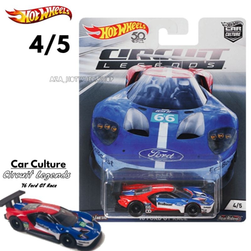 Diecast Hot Wheels 16 FORD GT RACE Circuit Legends HW Hotwheels Car Culture Mobil Mainan Anak