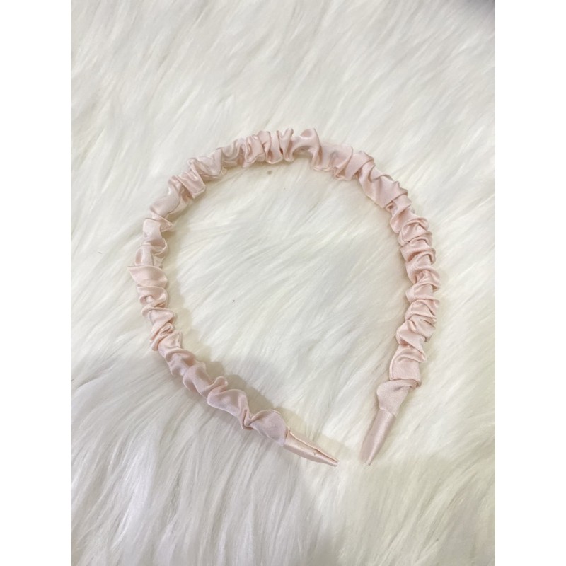 Bando scrunchie korea-Pink muda scrunchie
