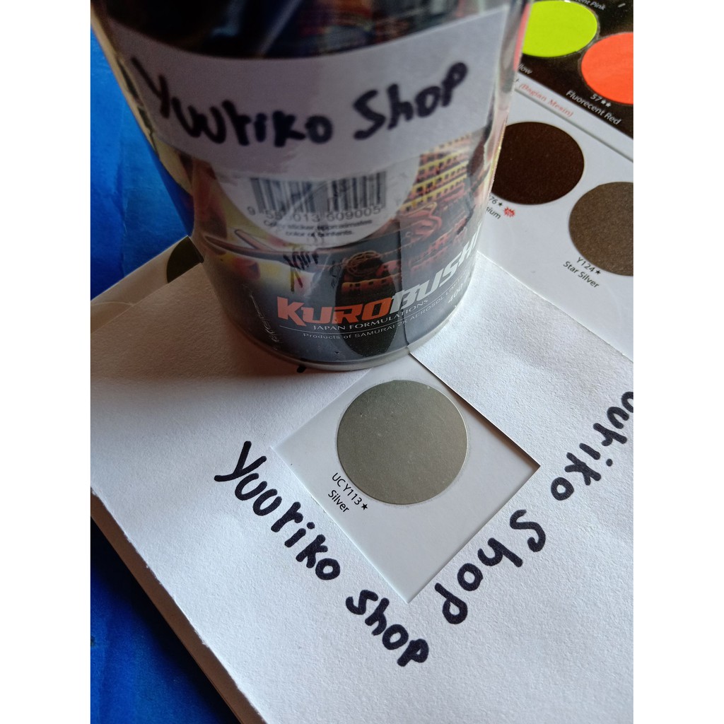 Pilok Samurai Cat samurai paint Uc y113 silver   pilox cat semprot cat dasar pilok