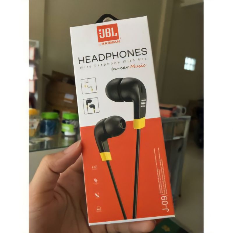 HF HEADSET HANDSFREE JBL J-09 JACK 3.5MM SUPER BASS