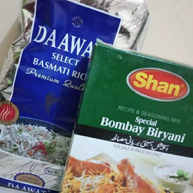 

Daawat basmati 1kg dan shan biryani 1 pack