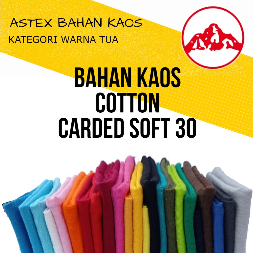 kain Cotton Carded Soft 30s Per 1 KG Warna Tua, Tua Spesial Bahan Kain Kaos Katun