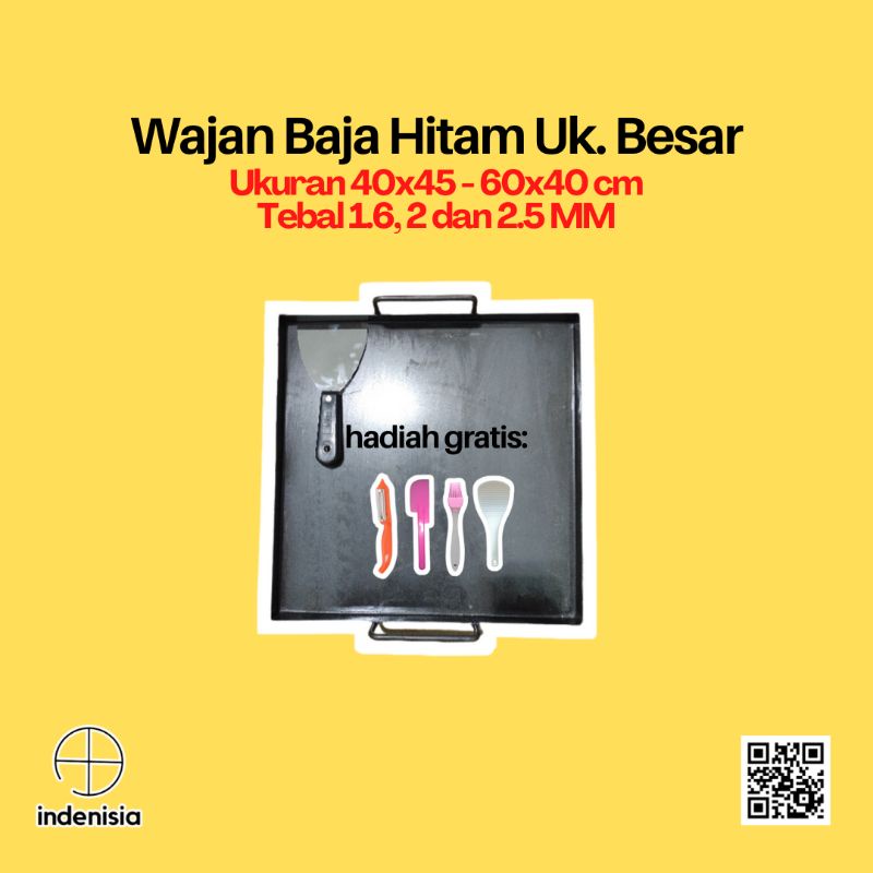 [2 MM] WAJAN ROTI BAKAR 2MM 2 MM / WAJAN ROTI JOHN / WAJAN BURGER / WAJAN KEBAB / WAJAN PERSEGI / PA