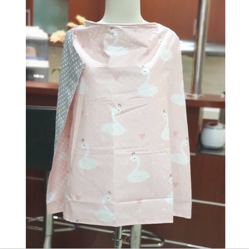 Apron ibu menyusui/Nursing Cover bahan katun motif 2 lapis perlengkapan melahirkan/penutup menyusui