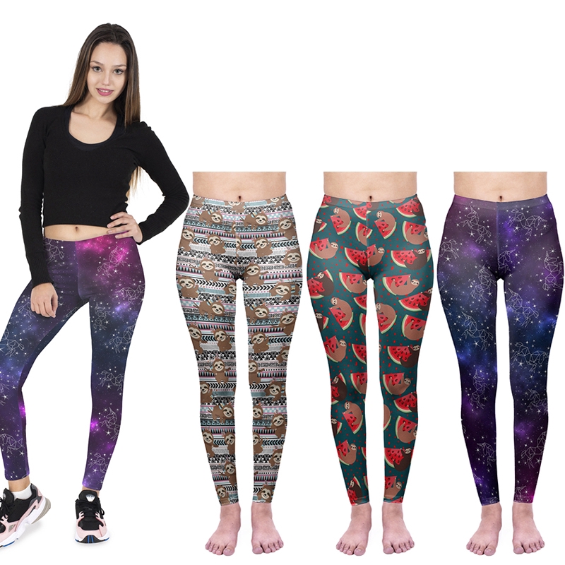  Celana  Legging Panjang Olahraga  Wanita  Model Ketat Motif 