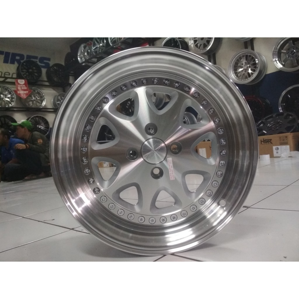Velg Racing BAVARIA JD9016 HSR Ring 16 Warna Silver Machine Lips