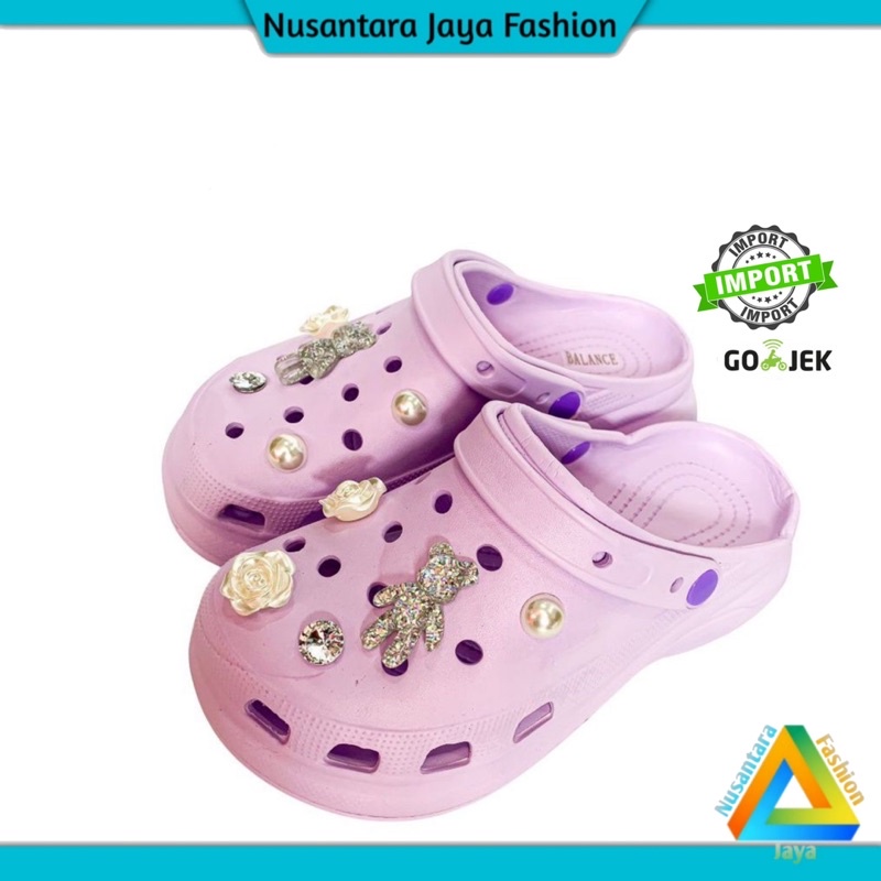 Sandal Wanita Fuji Clog DIAMOND SKY Kekinian Tinggi 6CM