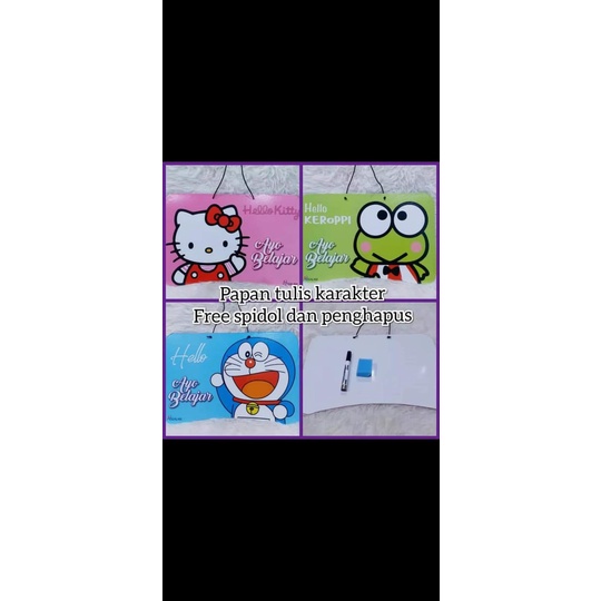 

papan tulis/papan tulis anak/anak/white board karakter/free spidol