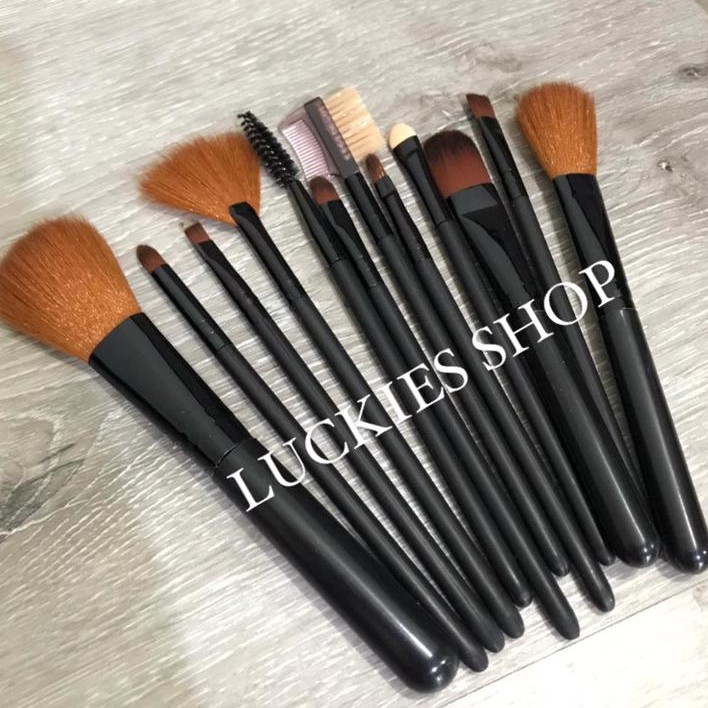 Makeup Brush Make Up Kuas Makeup 12pcs Paket Kuas Make Up + Tabung Make Up Brush Set Makeup Brush