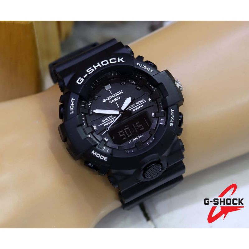 TERLARIS !!!! GSHOCK CASIO GA 800 DUAL TIME 2JARUM JAM TANGAN PRIA SPORT ANTI AIR FREE BOX