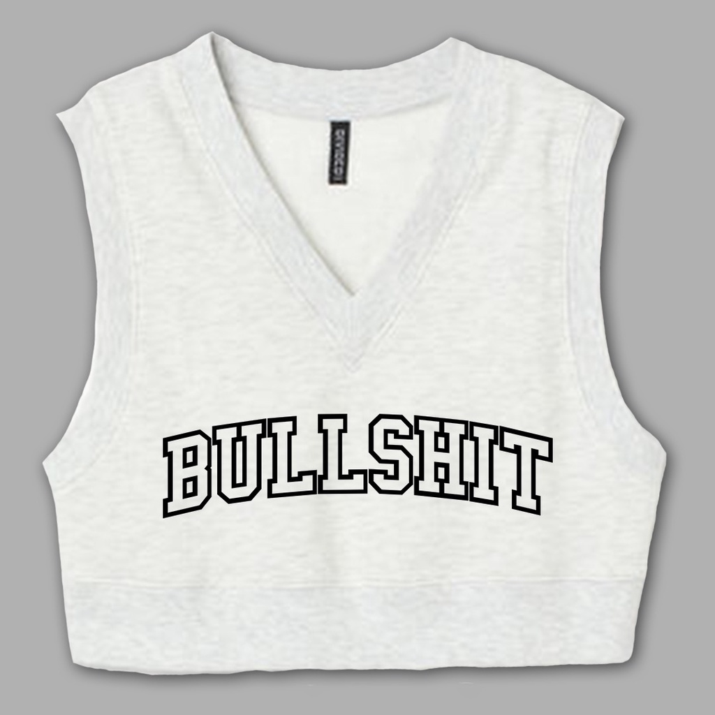 VEST CROP WANITA BULLSHT /// ROMPI CROP PREMIUM /// ATASAN WANITA FLEECE TEBAL KEKINIAN TERBARU''