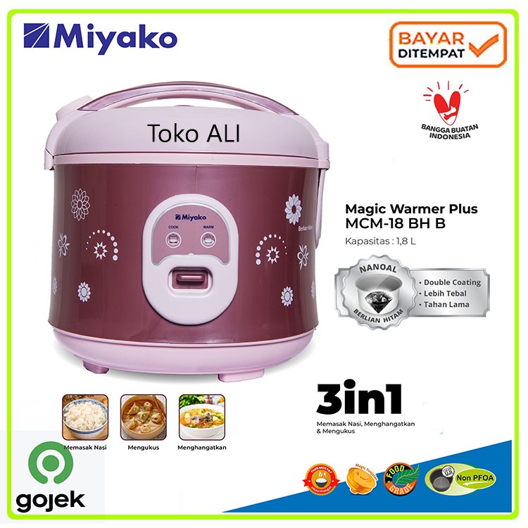 Miyako Rice Cooker Miyako Magic Com Penanak Nasi 3in1