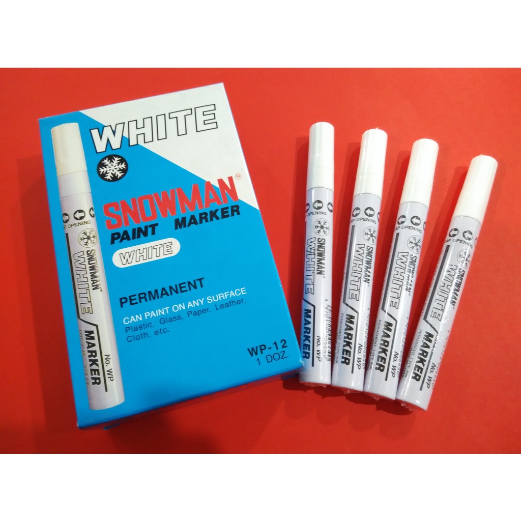 Spidol Snowman White Paint Marker / Spidol permanen putih