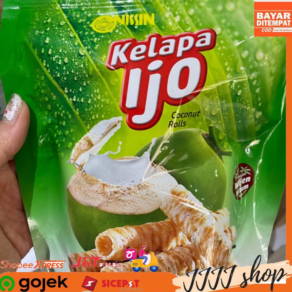 

Nissin Kelapa Ijo Roll Stick Snack Biskuit Cemilan dengan Wijen Hitam
