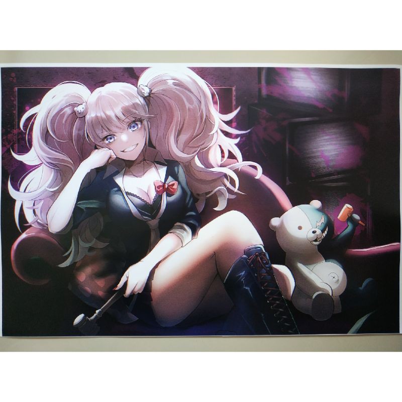 Poster Anime Game Danganronpa 2 Junko Enoshima Monokuma Merchandise