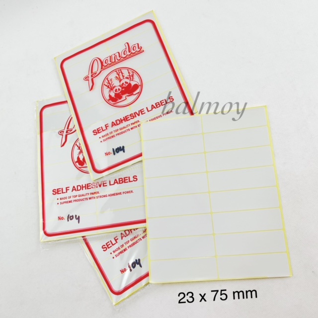 

STICKER LABEL / NAMA NO. 104 23 X 75 MM ( 7 LEMBAR )