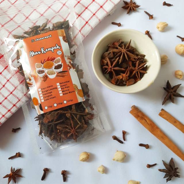 

Pekak / Bunga Lawang / Star Anise Rempah JSR / isikeranjangmu akarrempah