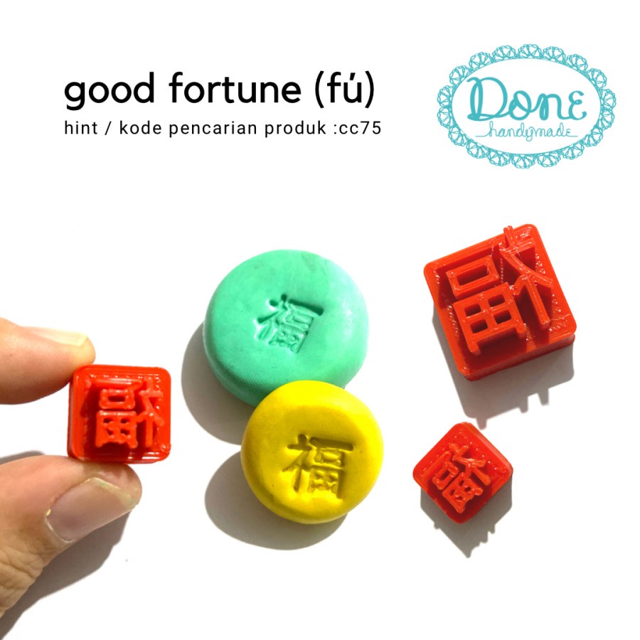 Emboss clay stempel fondant clay fortune imlek chinese new year cc75