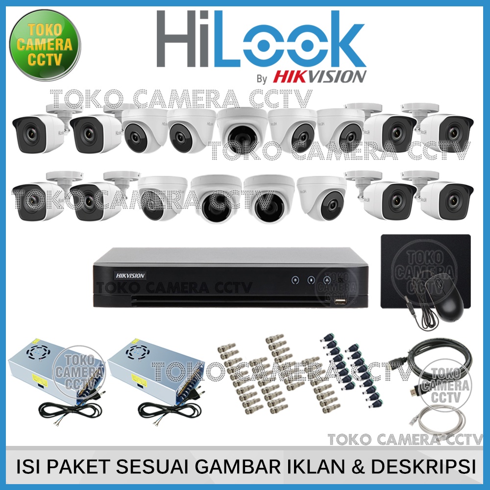 PAKET CCTV HILOOK 5MP 32 CHANNEL 17 KAMERA