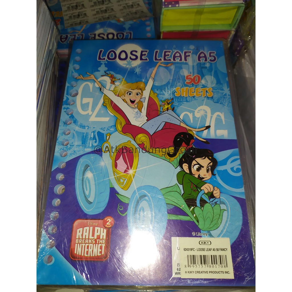 

Kertas Binder Fancy Loose Leaf Kiky A5 50 lembar Grosir
