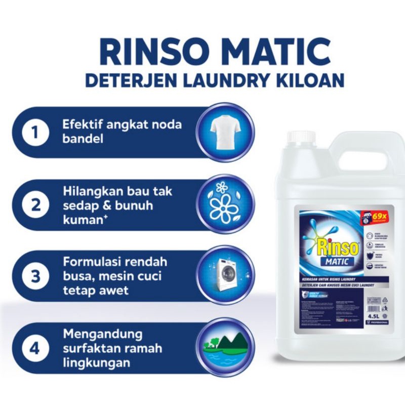 RINSO PROFESIONAL SABUN CAIR 4,5 Liter