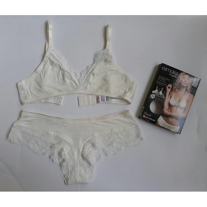 ready bra set with panty esmara 287417 npnw cream lace