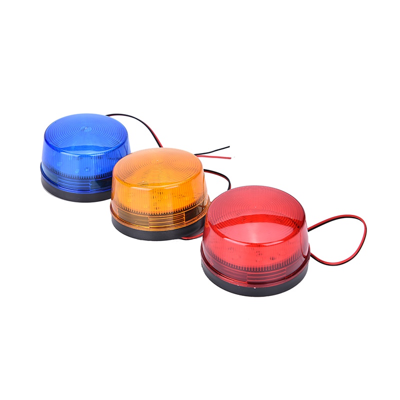 {LUCKID}Orange Blue Red 12V LED Security Alarm Strobe Signal Warning Flashing Light Lamp