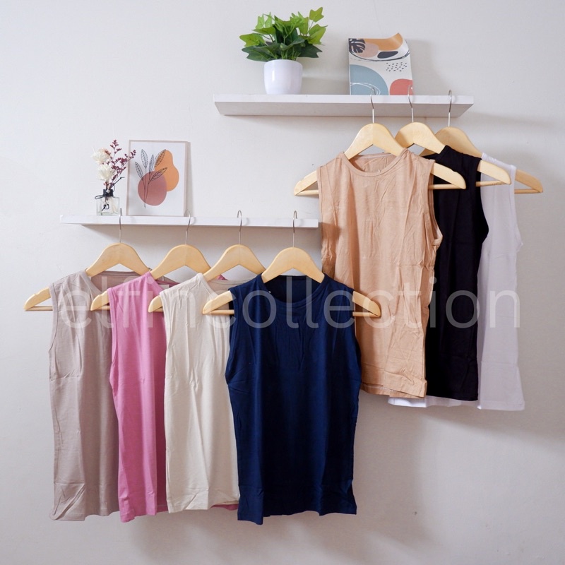 Manset Baju Kutung Kerah Bulat | Manset Tanktop Tanpa Lengan Lekbong Yukensi Non-Turtleneck