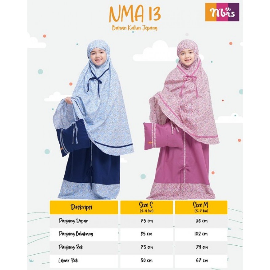 MUKENA ANAK NMA 013 S M II NIBRAS