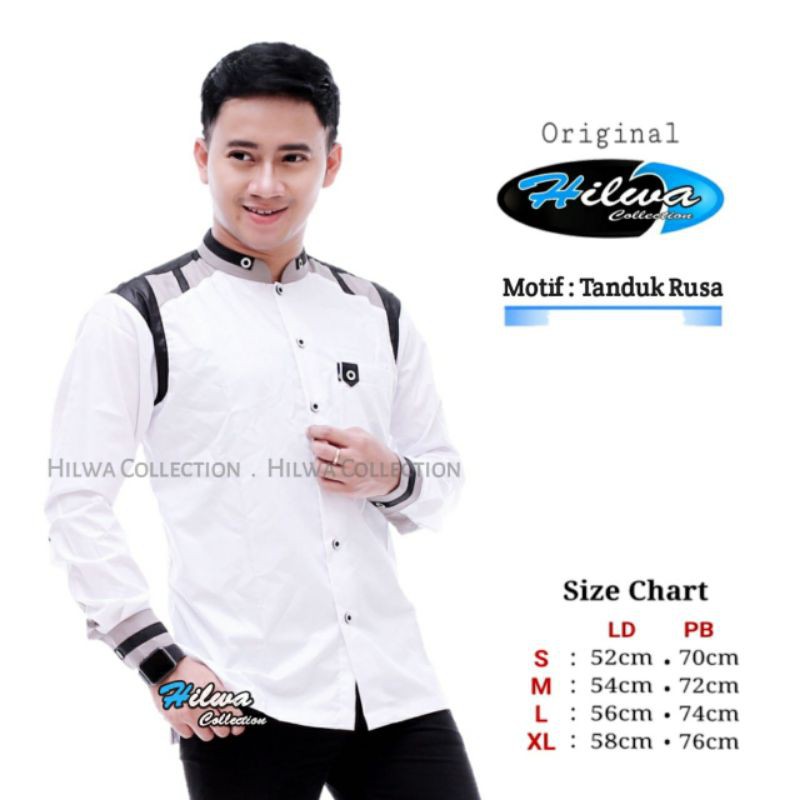 BAJU KOKO AZZAHIR MOTIF TANDUK RUSA ABU