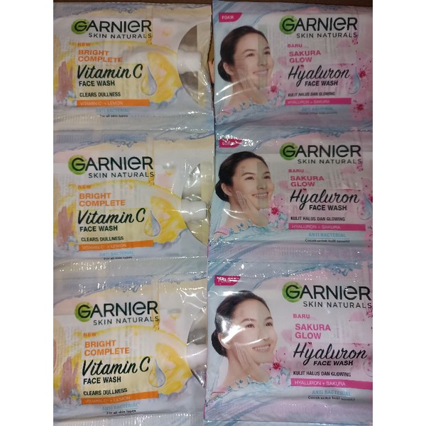 Garnier facial wash sachet 9ml