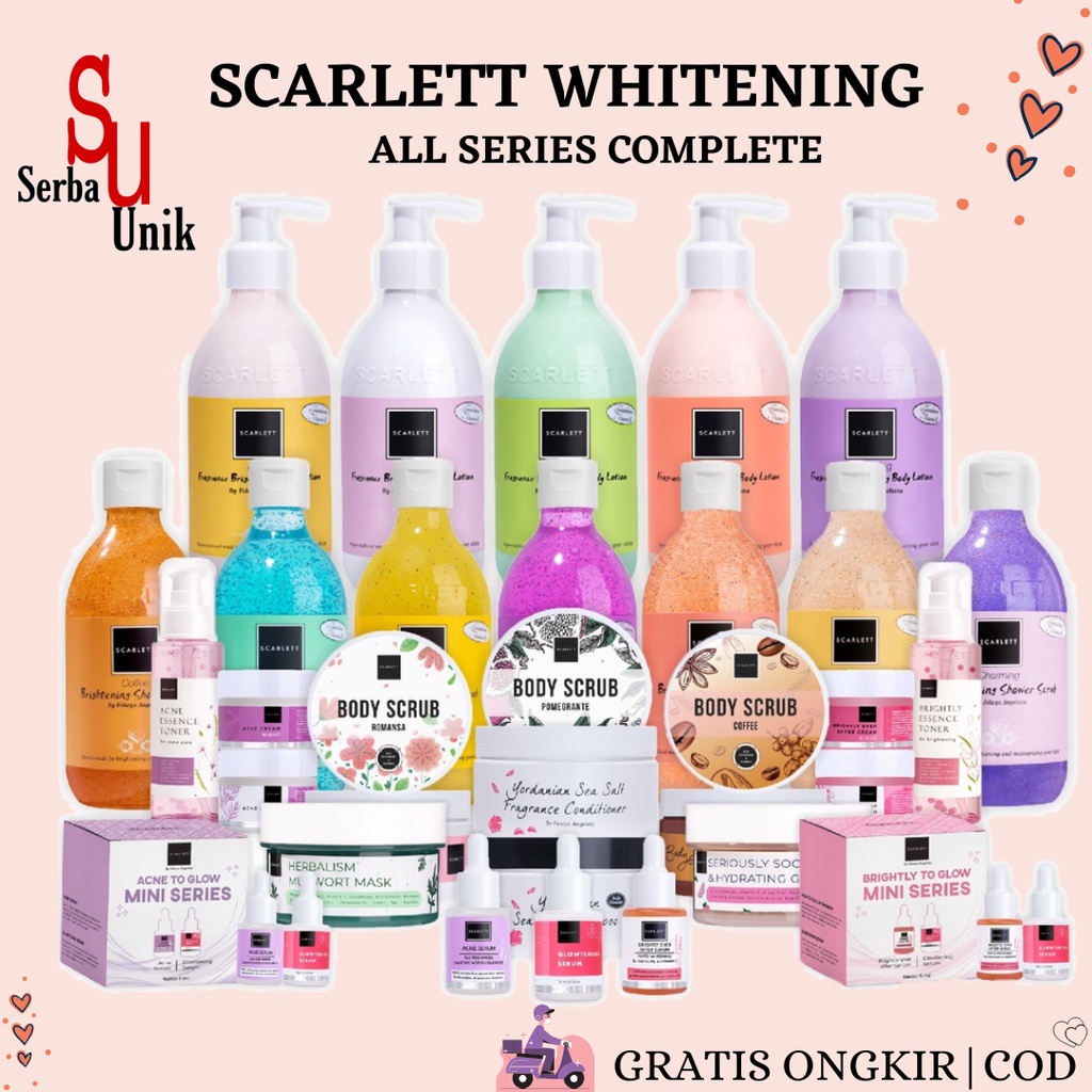 Scarlett Whitening Body Lotion | Shower Scrub | Face Care | Hair Care