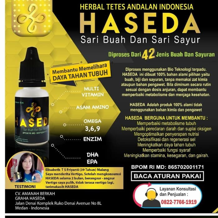 Jamu Tetes Haseda Jamusht201 Indonesia