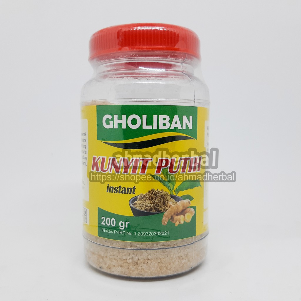 

kunyit putih gholiban 200 gram toples / Kunyit Putih Instan / Seduh Gholiban