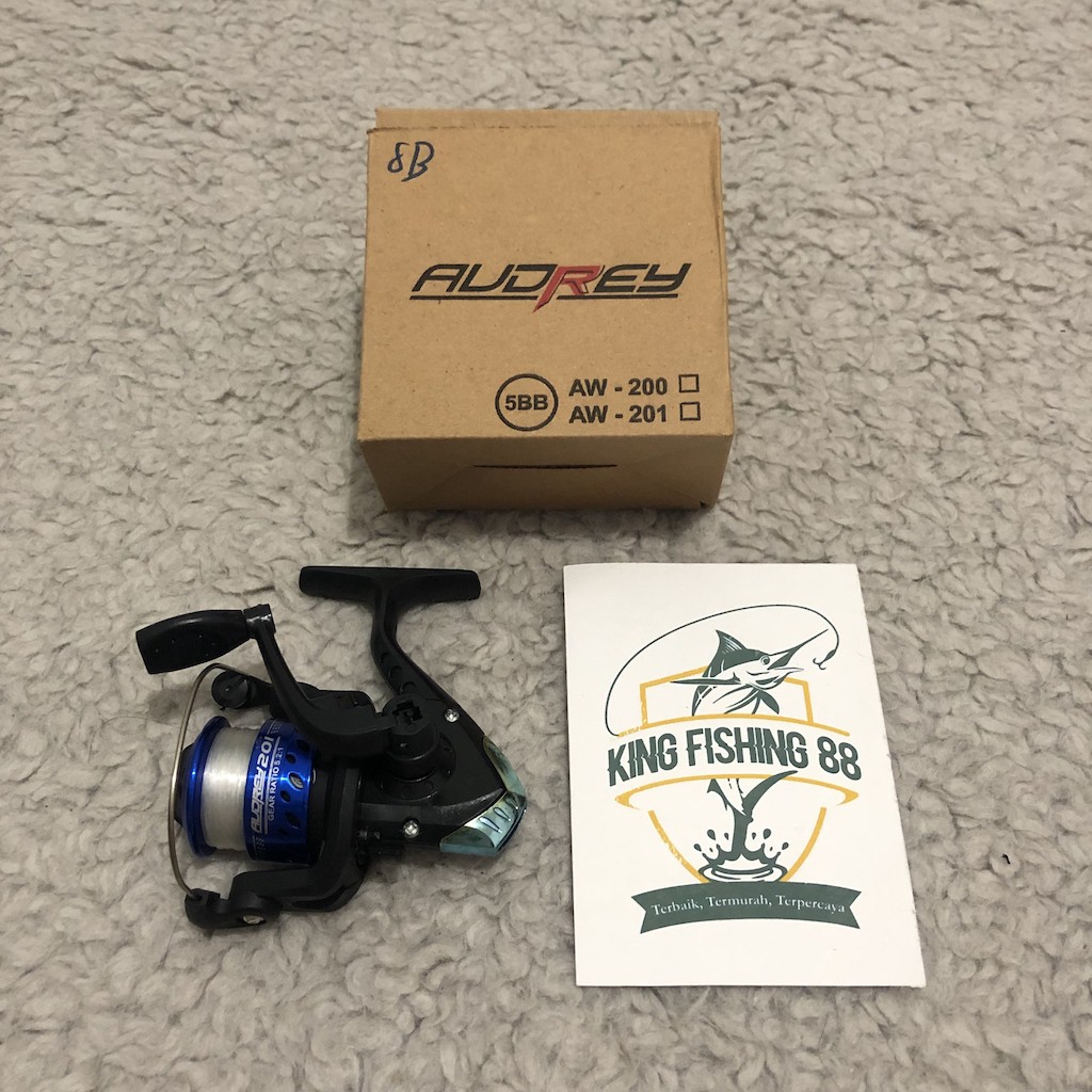 Reel Rel Rill Ril Katrol Kerekan Pancing AUDREY AW 201 Reel Besi UL Mini Kecil Free Bonus Senar Mura