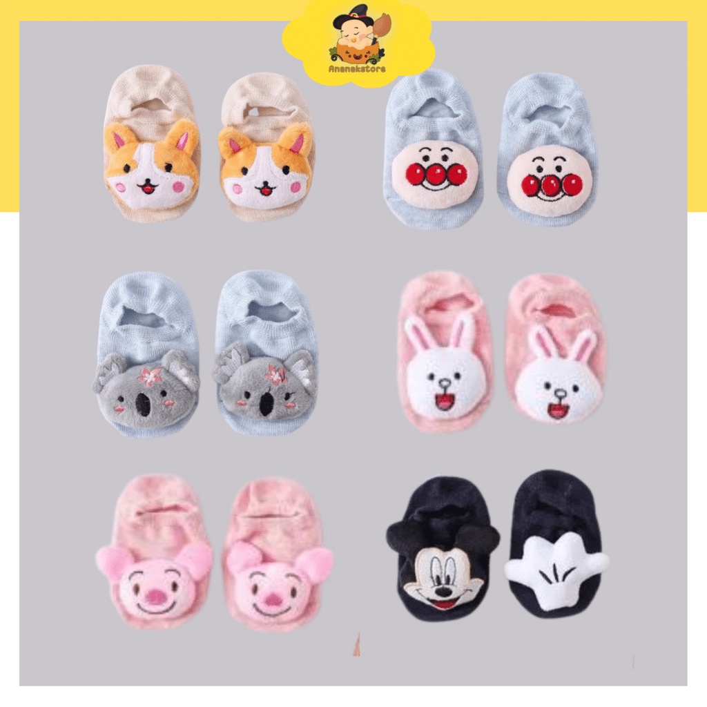 Kaos kaki 3D bayi 0-6bulan / kaos kaki bantal lucu 2