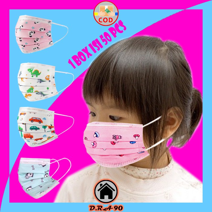 Masker Anak / Masker Anak 3 Ply / Masker Anak 3 Lapis / Masker Anak Anak / Masker Anak Medis