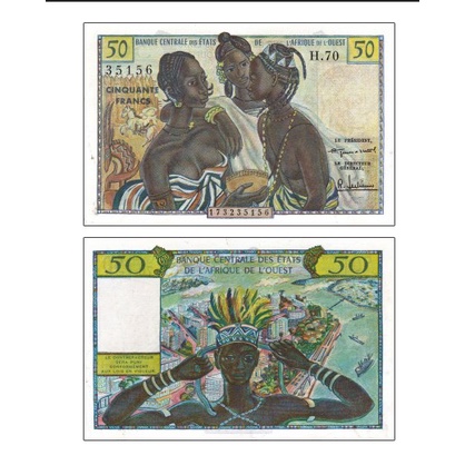Uang Kuno 50 afrika barat tahun 1959 repro