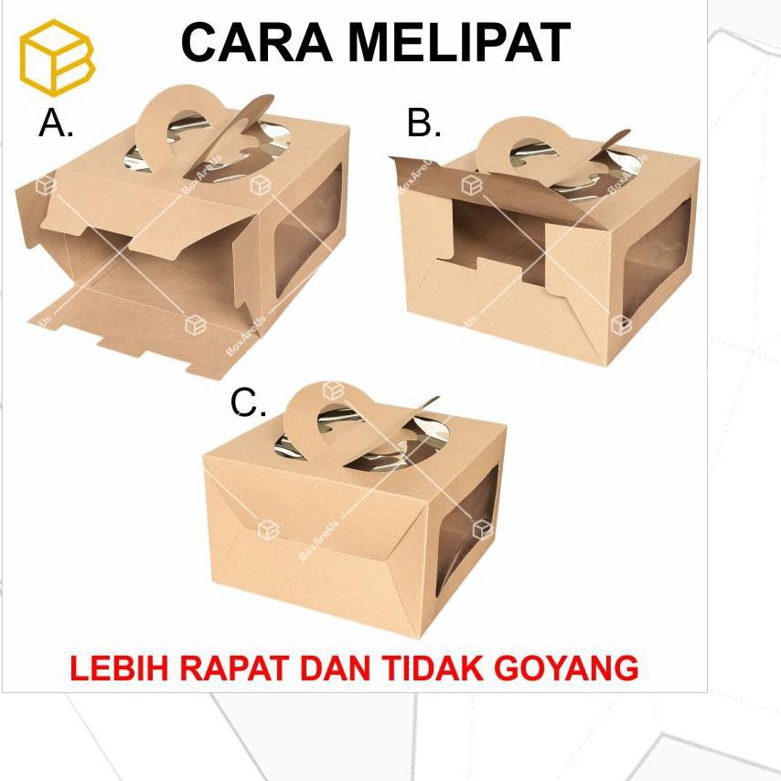 

Box Kue Dus Kotak Cake Packaging Kemasan Bolu Win Jendela | WB !!