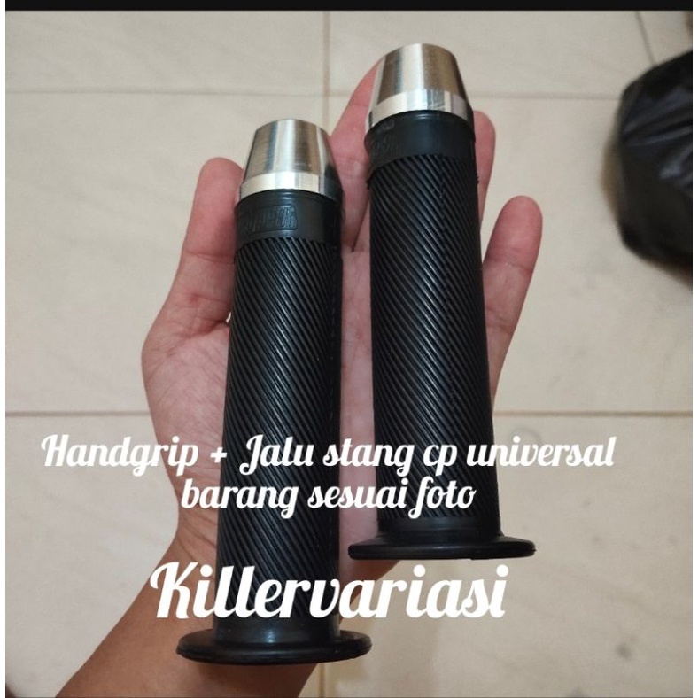 handgrip handfat bulu + Jalu stang cp universal semua motor harga sepaket sesuai foto