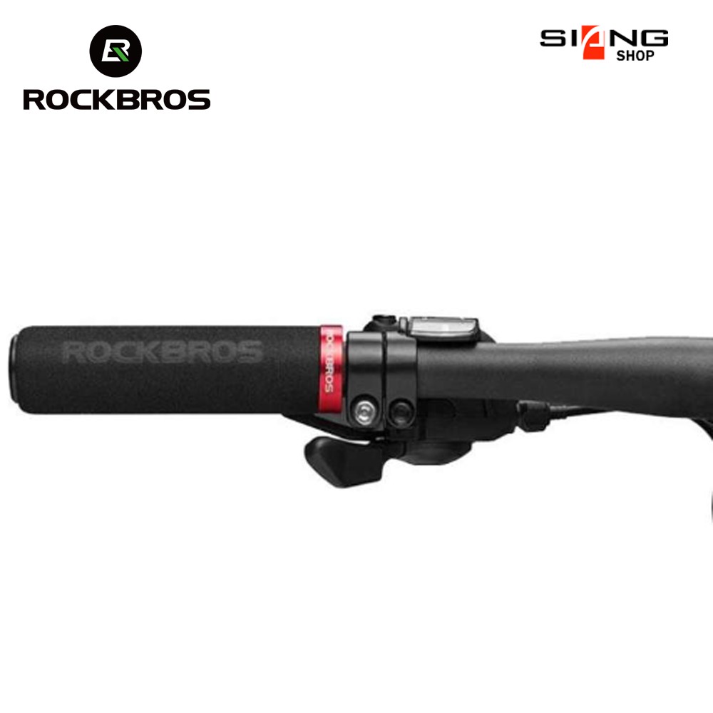 ROCKBROS Handgrip Hitam strip Merah