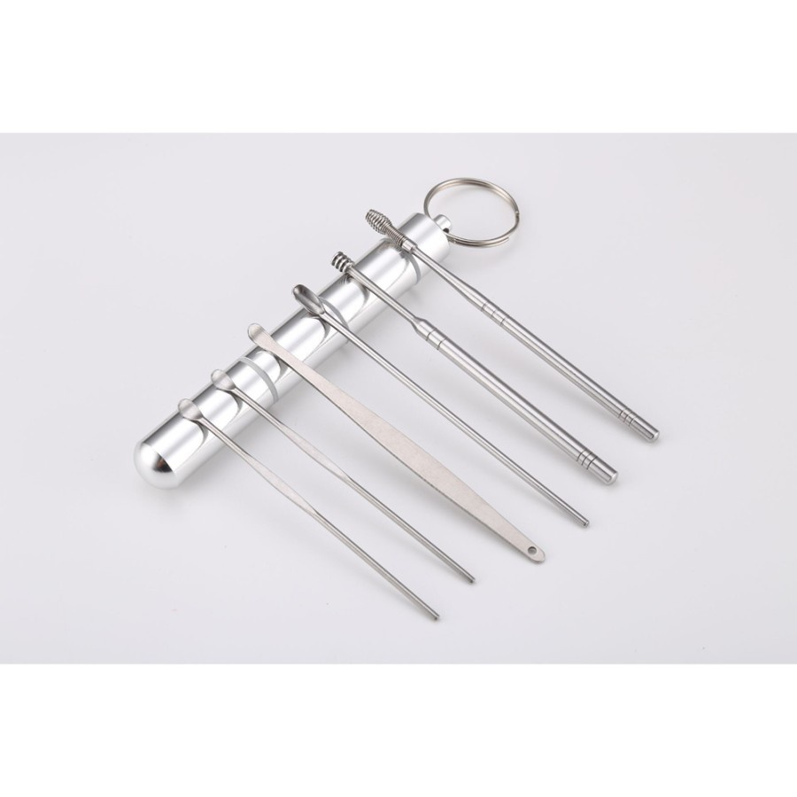 Set Pembersih Telinga Korek Kuping Ear Spoon Tool 6 PCS - BA45 - Silver