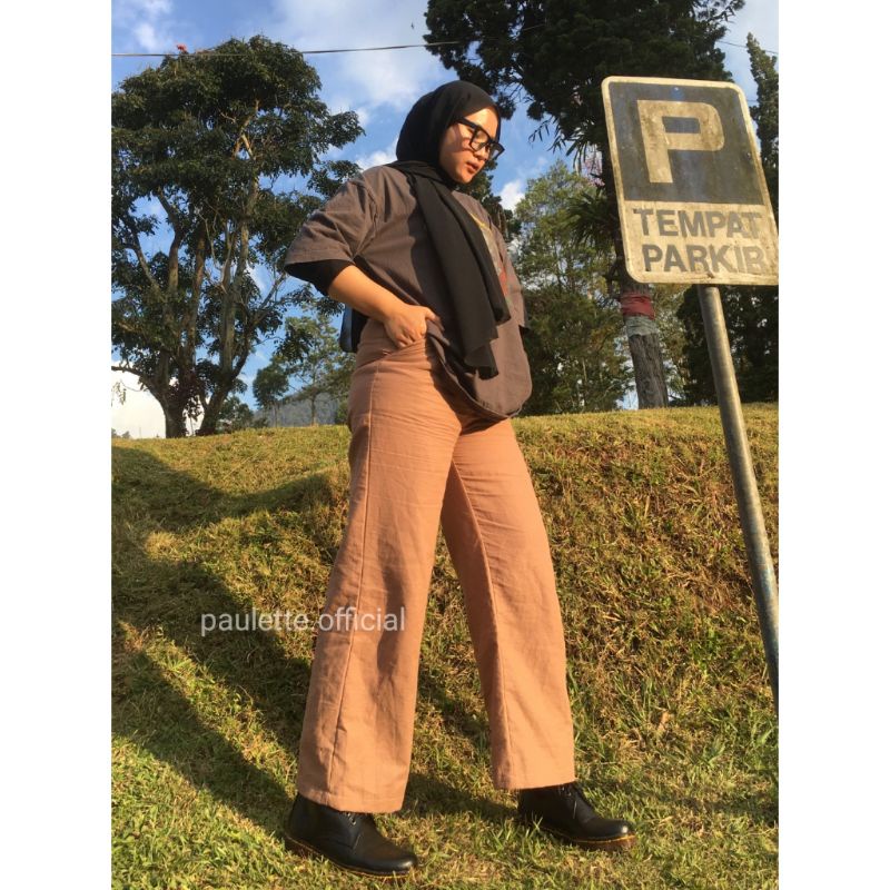 PAULETTE KULOT LINEN RAMI / KULOT LINEN HIGHWAIST / KULOT LINEN PREMIUM / KULOT LINEN JUMBO / KULOT 