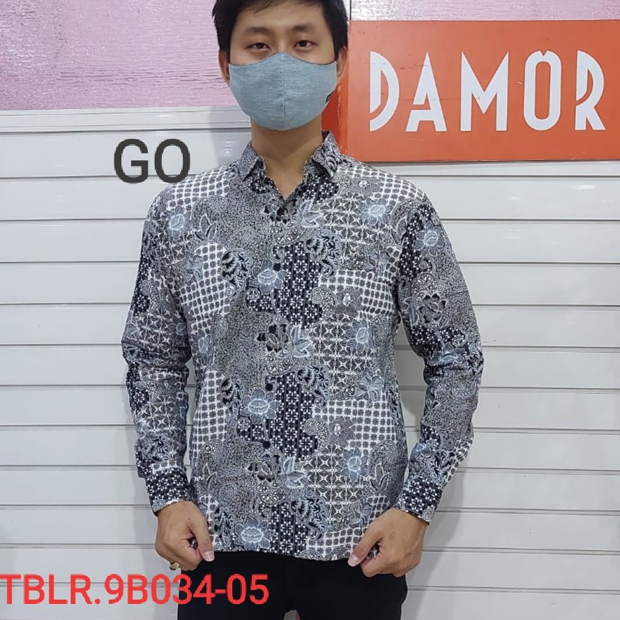 gos  DAMOR (CRESSIDA) KEMEJA BATIK LENGAN PANJANG PRIA REGULER Baju Batik Cowok