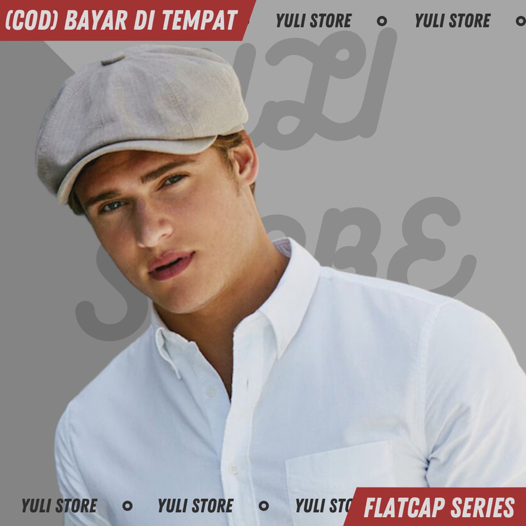 (COD) Flat Cap Newsboy Hat Topi Patino Painter Hat topi sutradara Topi Pelukis Bareta Baret Hat Flat