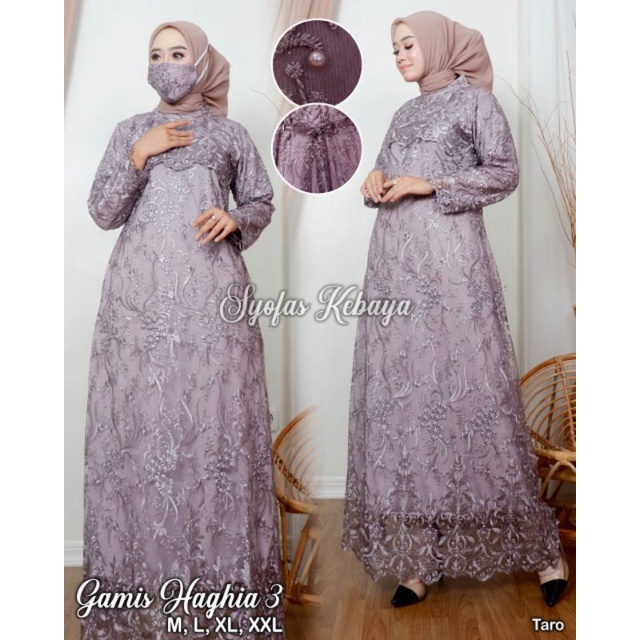 gamis haghia 3 - gamis modern - gamis mewah - gamis terbaru - gamis kekinian