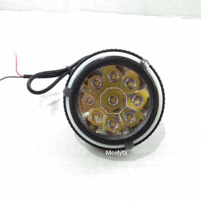 Lampu tembak sorot LED bracket spion 9 mata dengan angel aye 5 mode